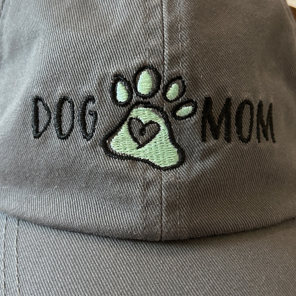 Dog Mom Baseball Cap Women -Open Road- 100% Cotton One Size Gray New with tags - Picture 7 of 9